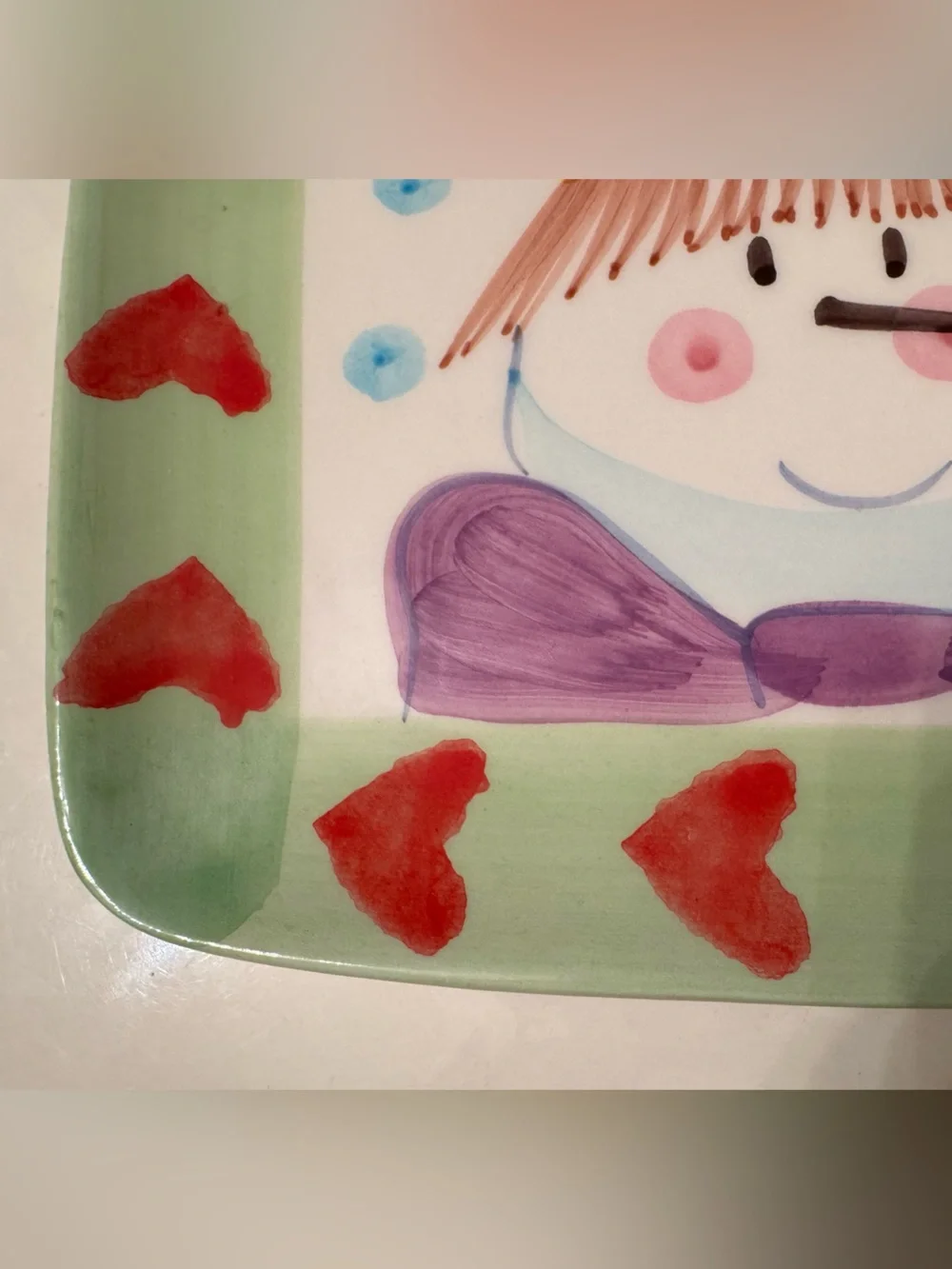 Marco e Cristina Made in Italy Hand-Painted Square Ceramic Plate 8.5